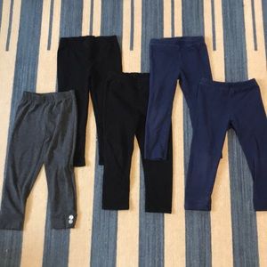 5 Pairs Girls 3T High Quality Leggings